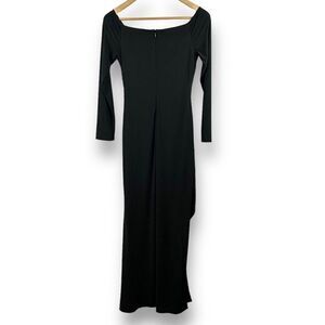 Laundry by Shelli Segal black off shoulder rouched maxi dress‎